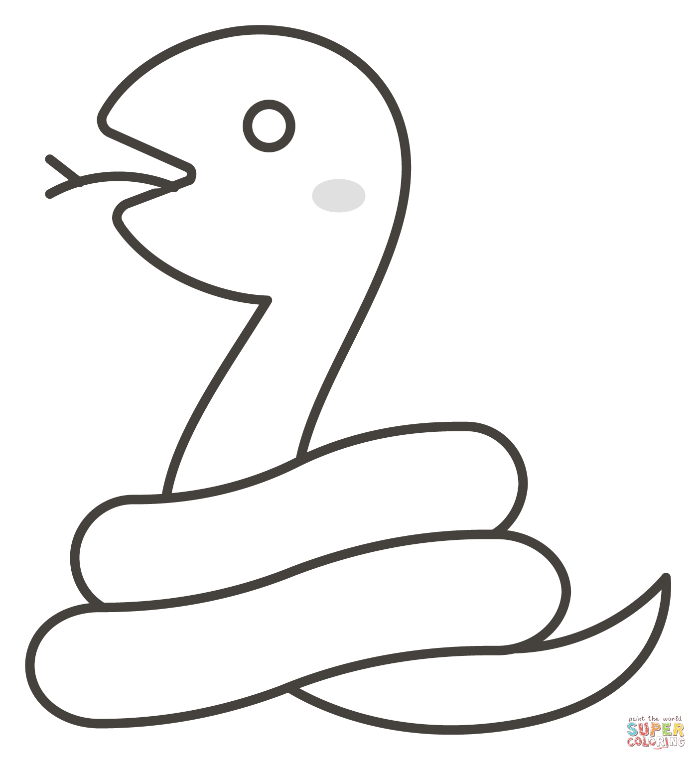 Snake coloring page free printable coloring pages