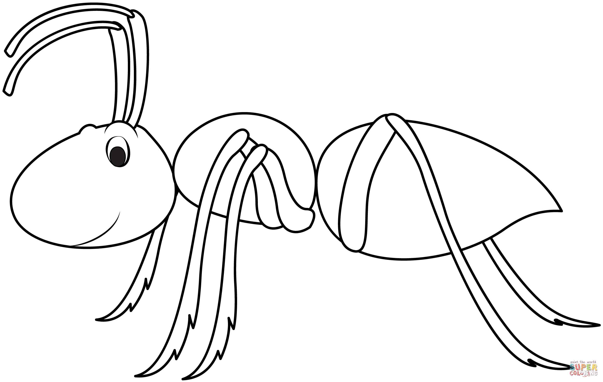 Ant coloring page free printable coloring pages