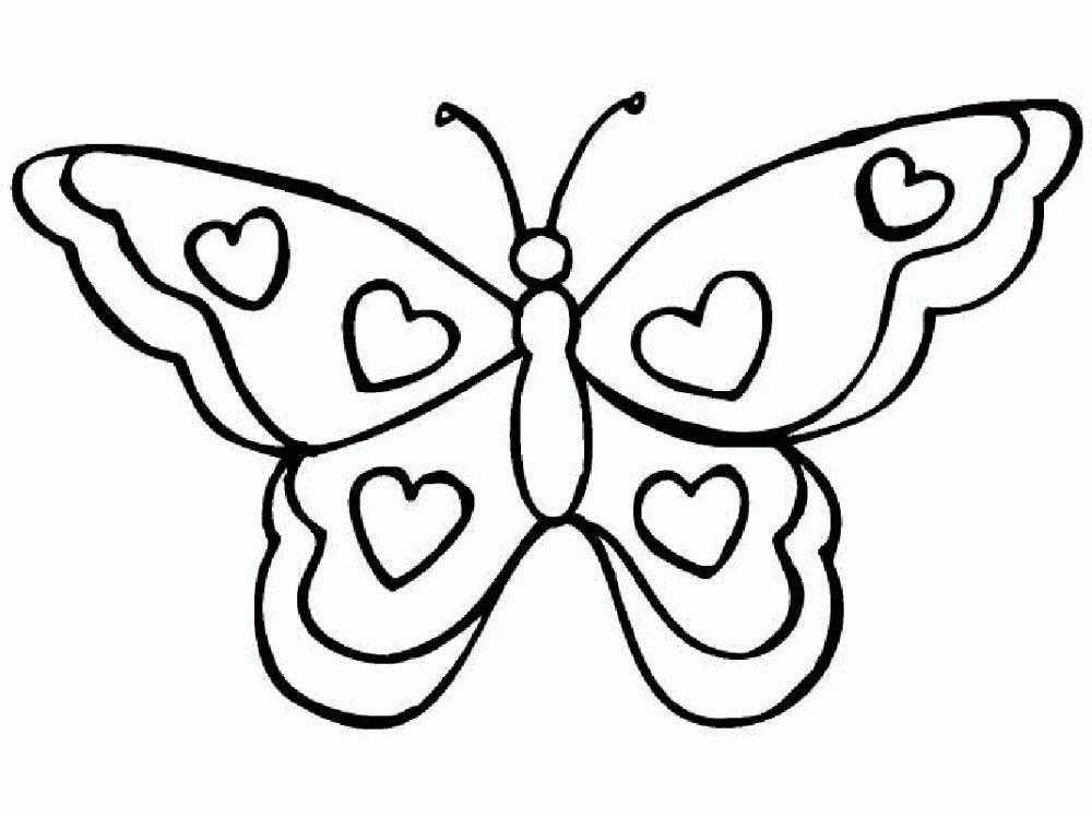 Galerãa de imãgenes dibujos de mariposas para colorear butterfly coloring page heart coloring pages butterfly printable