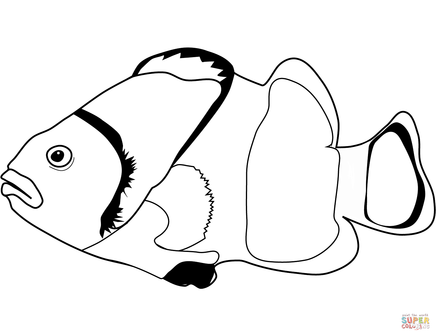 Clownfish coloring page free printable coloring pages