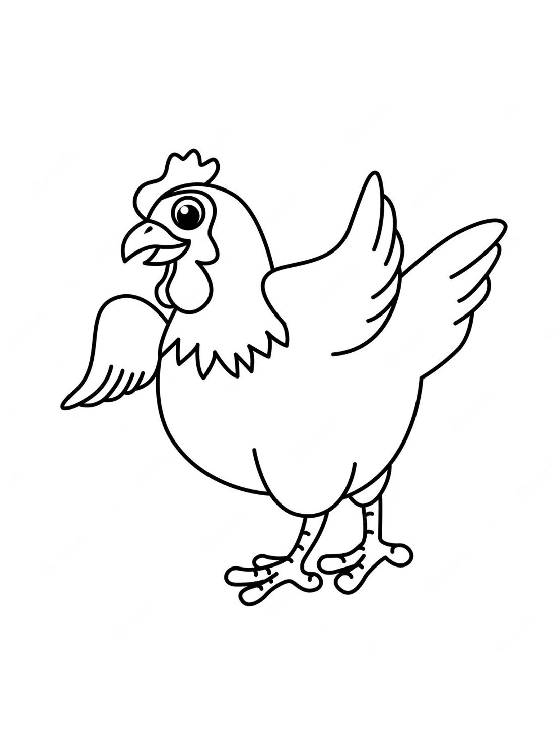 Dibujos para colorear de gallina