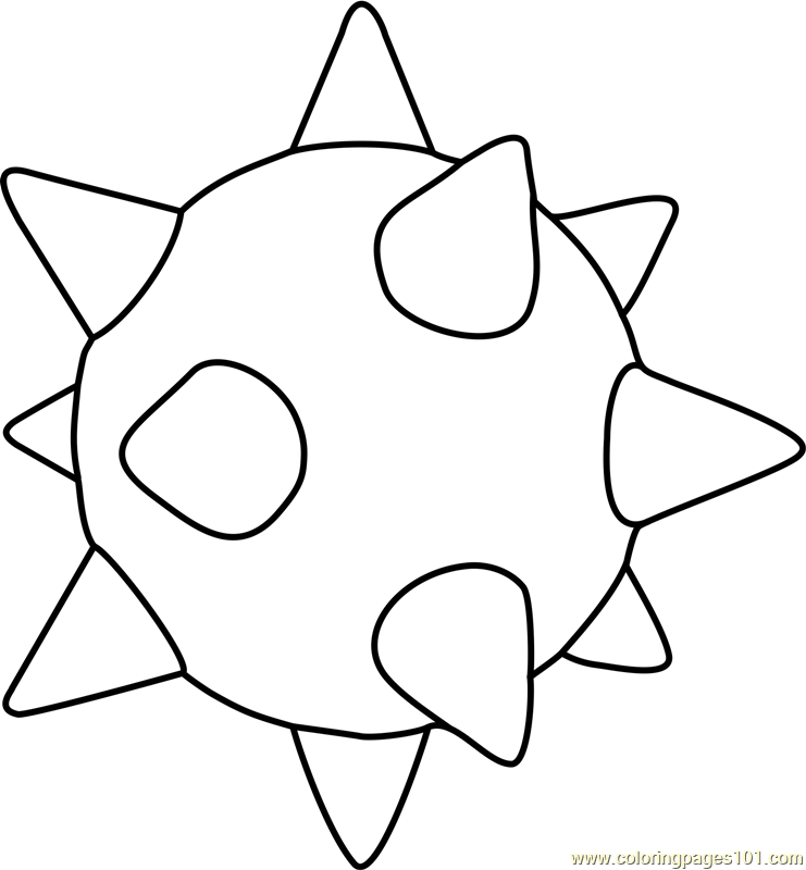 Spiny egg coloring page for kids