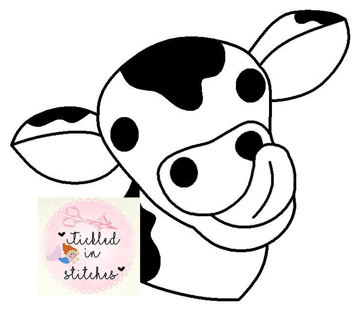 Tis cow coloring page clipart digitizing embroidery designer mall