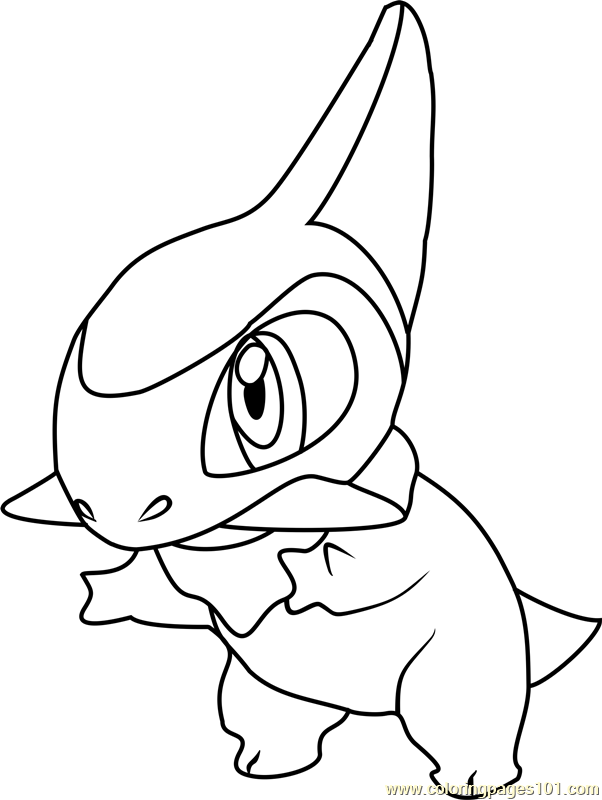 Axew pokemon coloring page for kids