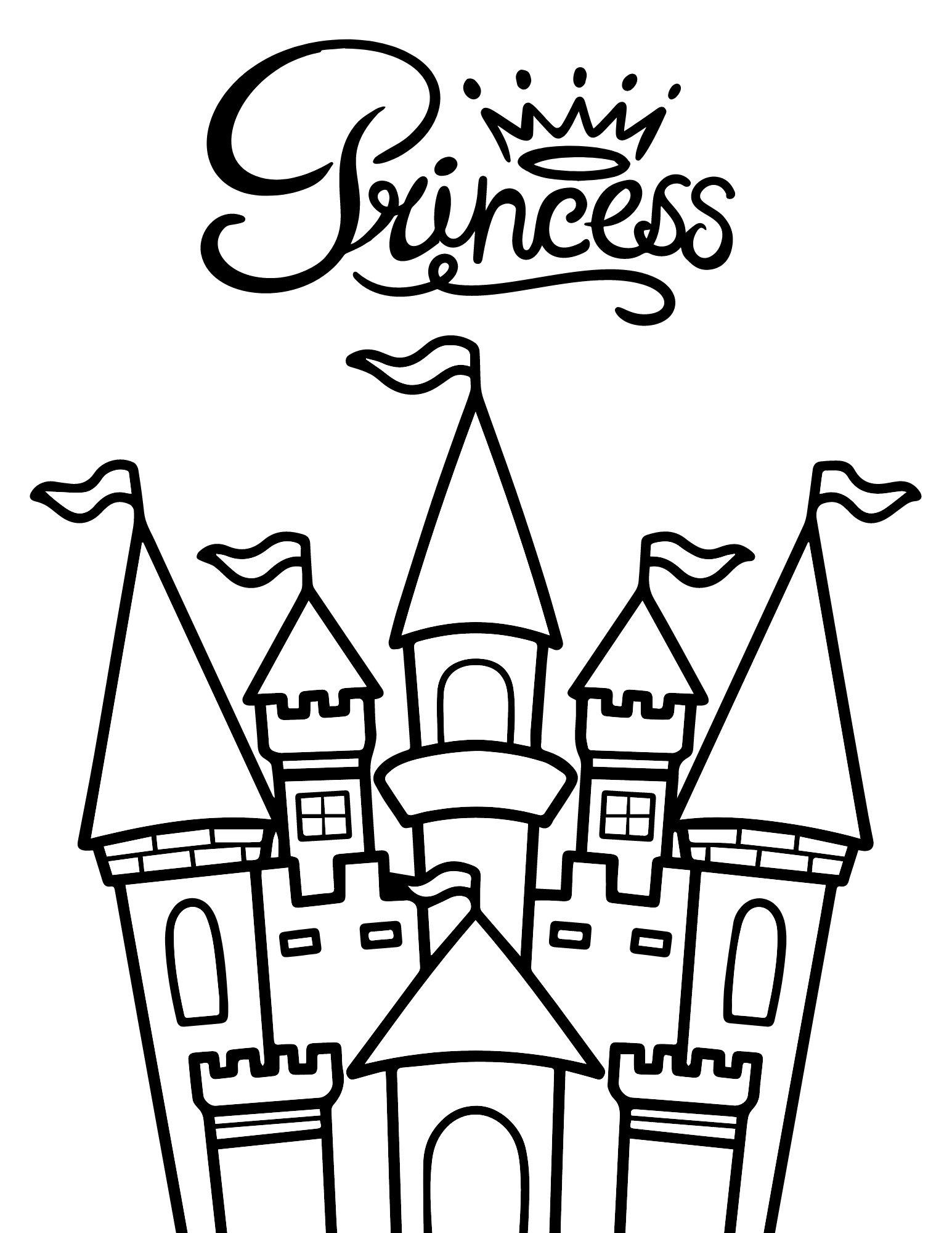 Free princess coloring pages for kids and adults