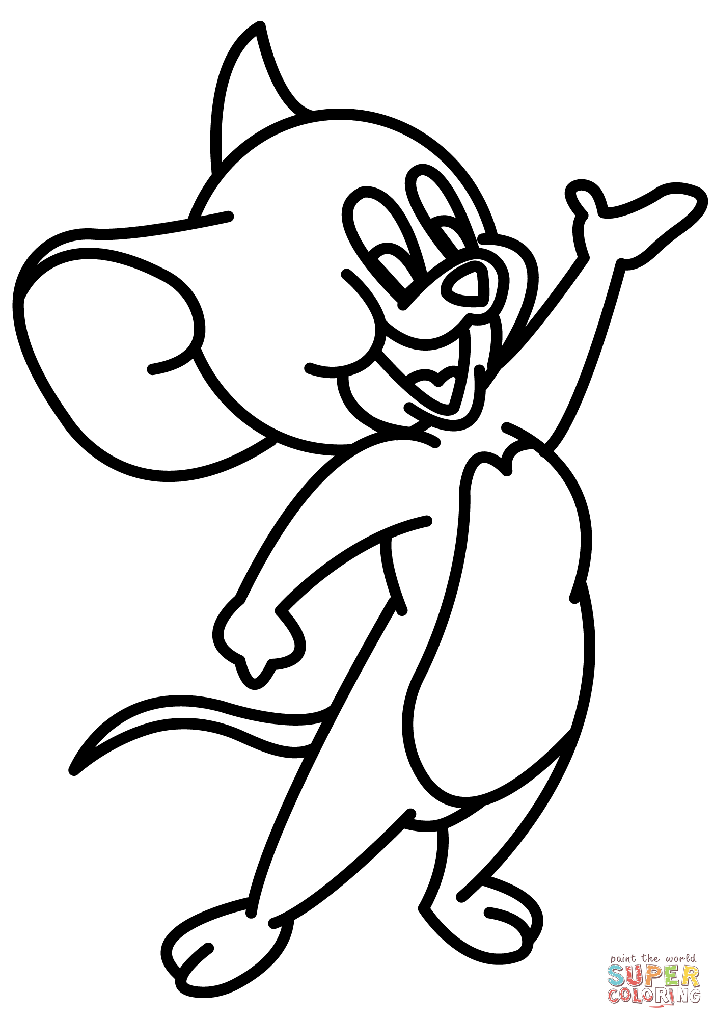 Chibi jerry mouse coloring page free printable coloring pages