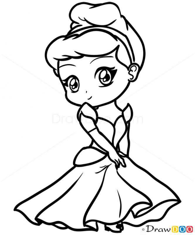 How to draw cinderella chibi disney drawings sketches disney princess coloring pages disney princess drawings