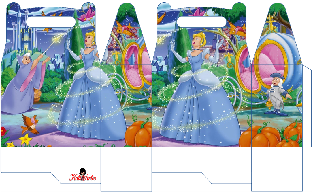 Cinderella princess free printable lunch box