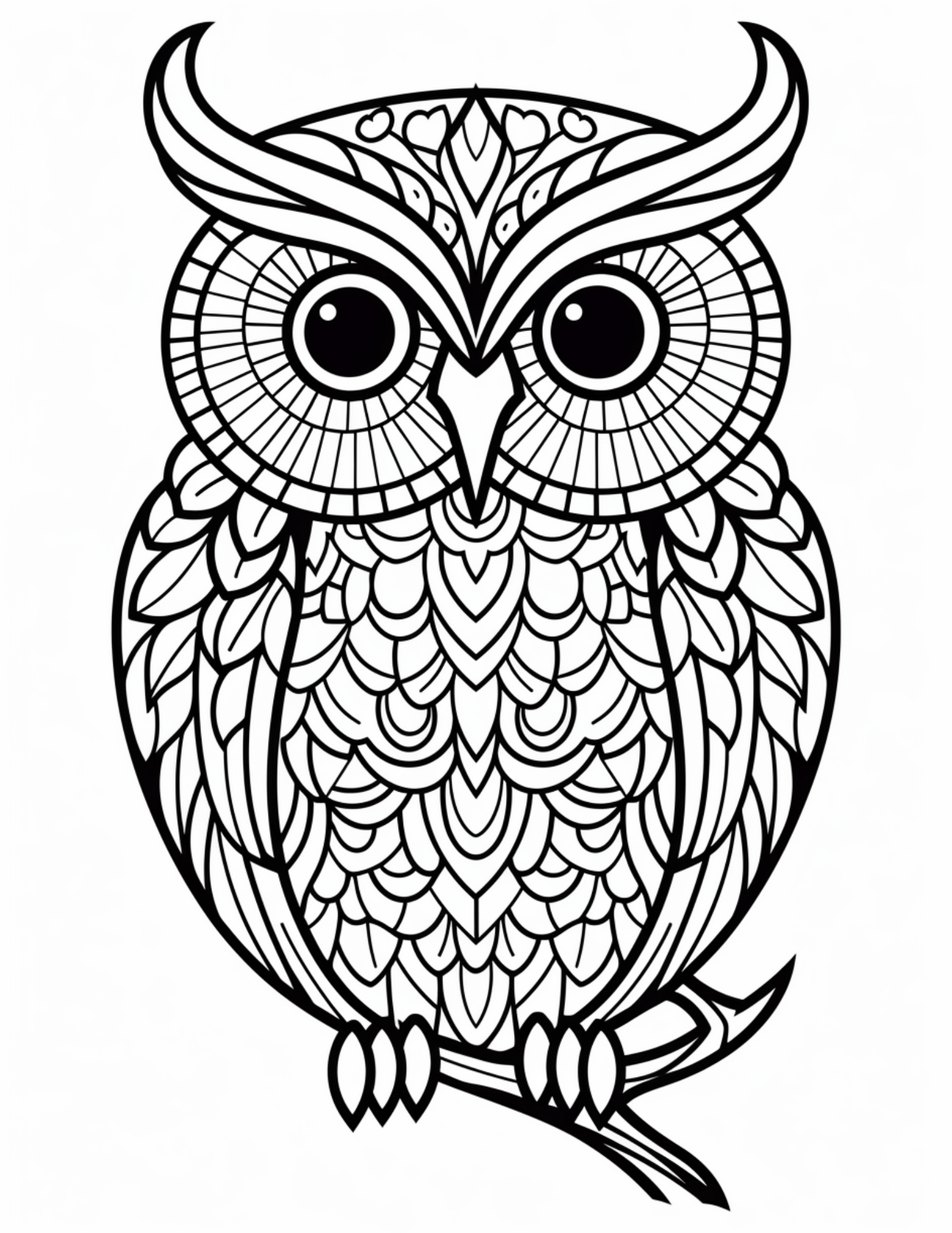 Owl coloring pages