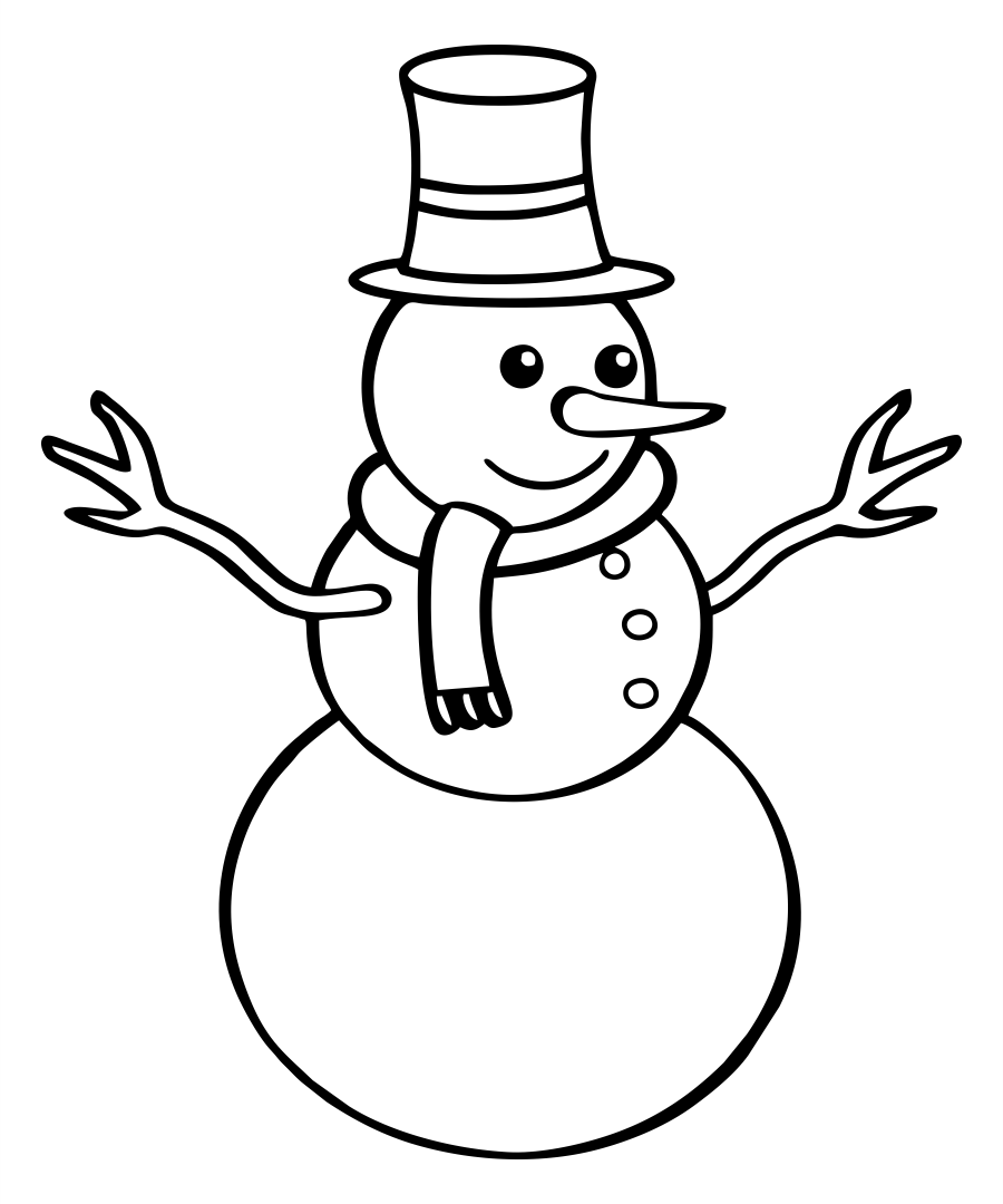 Snowman coloring page