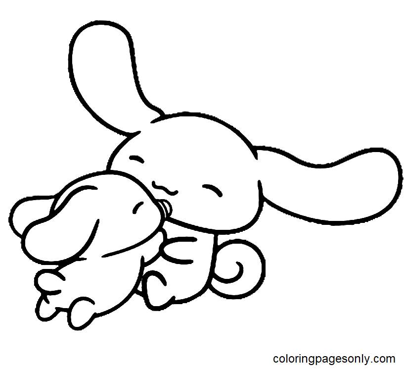 Printable cinnamoroll coloring page