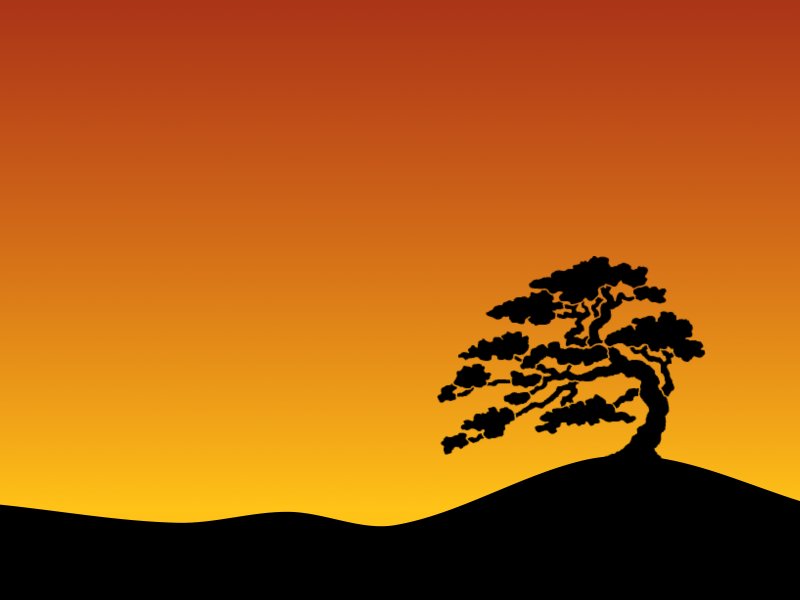 Tree slideshow wallpaper for fedora