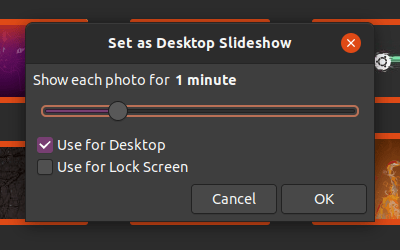 Wallpaper as a slideshow
