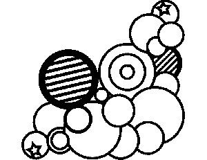 Circle cluster coloring page