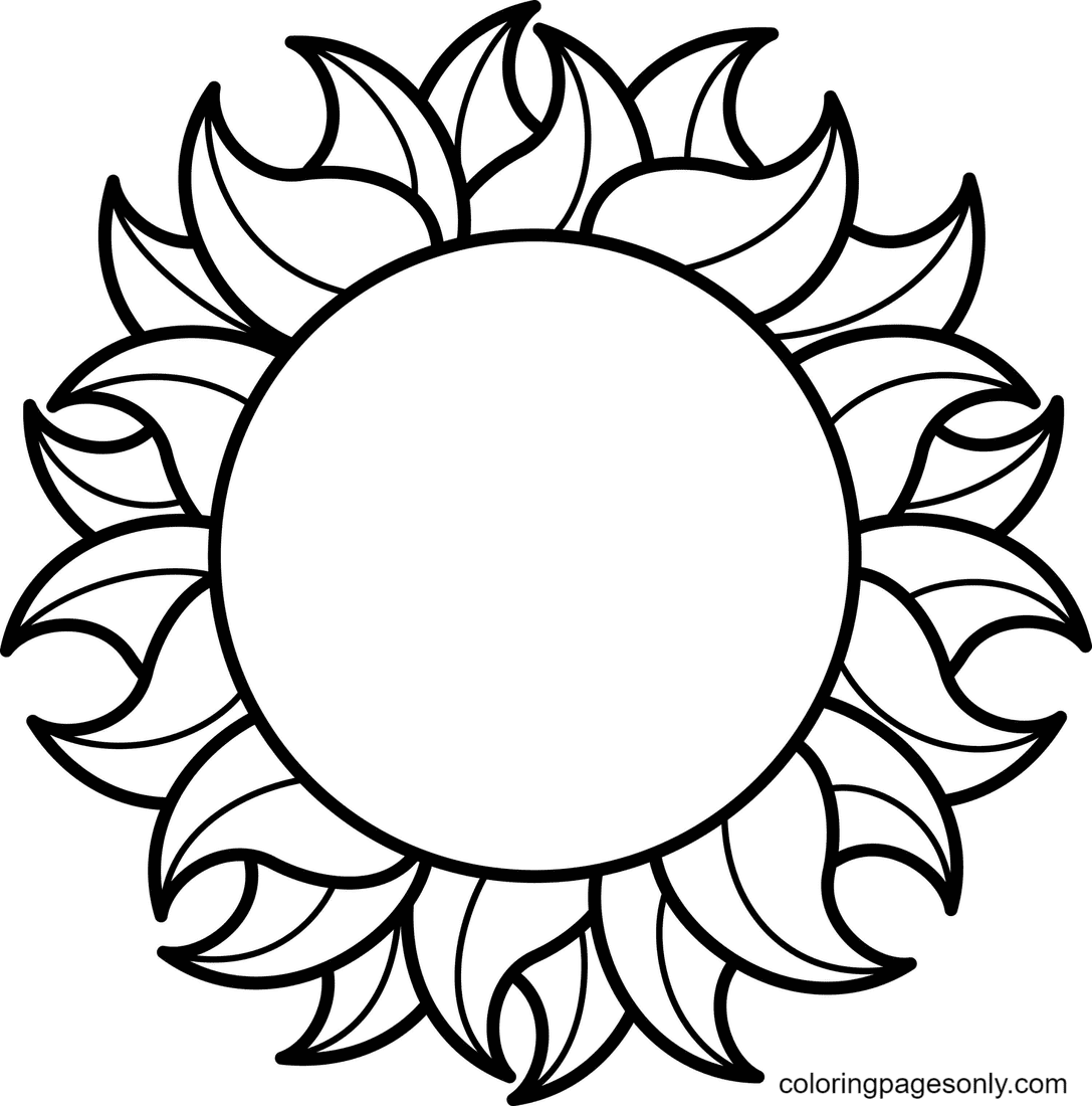 Sun coloring pages printable for free download
