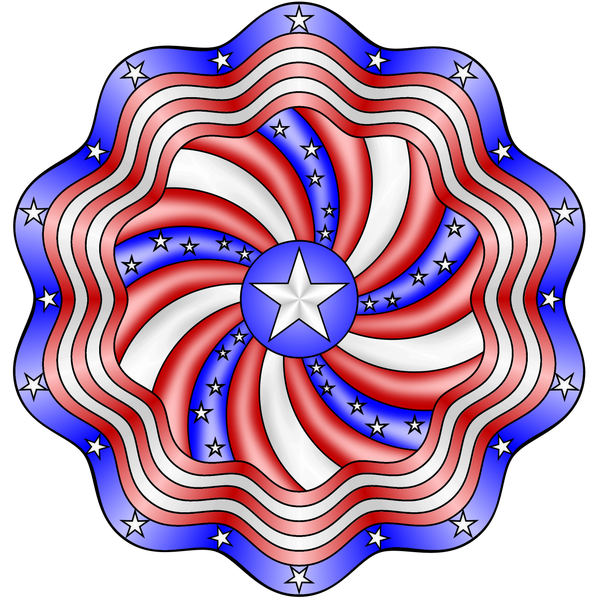 Dont eat the paste stars and stripes mandala coloring page