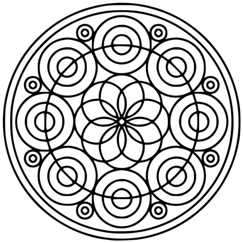 Circle mandala coloring page free printable coloring pages