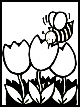 Tulip coloring pages