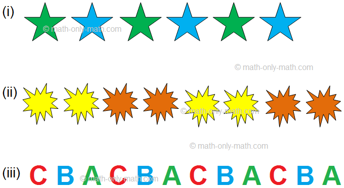 Rd grade patterns sequence pattern rule pattern around us math