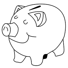 Piggy bank coloring pages for your little ones