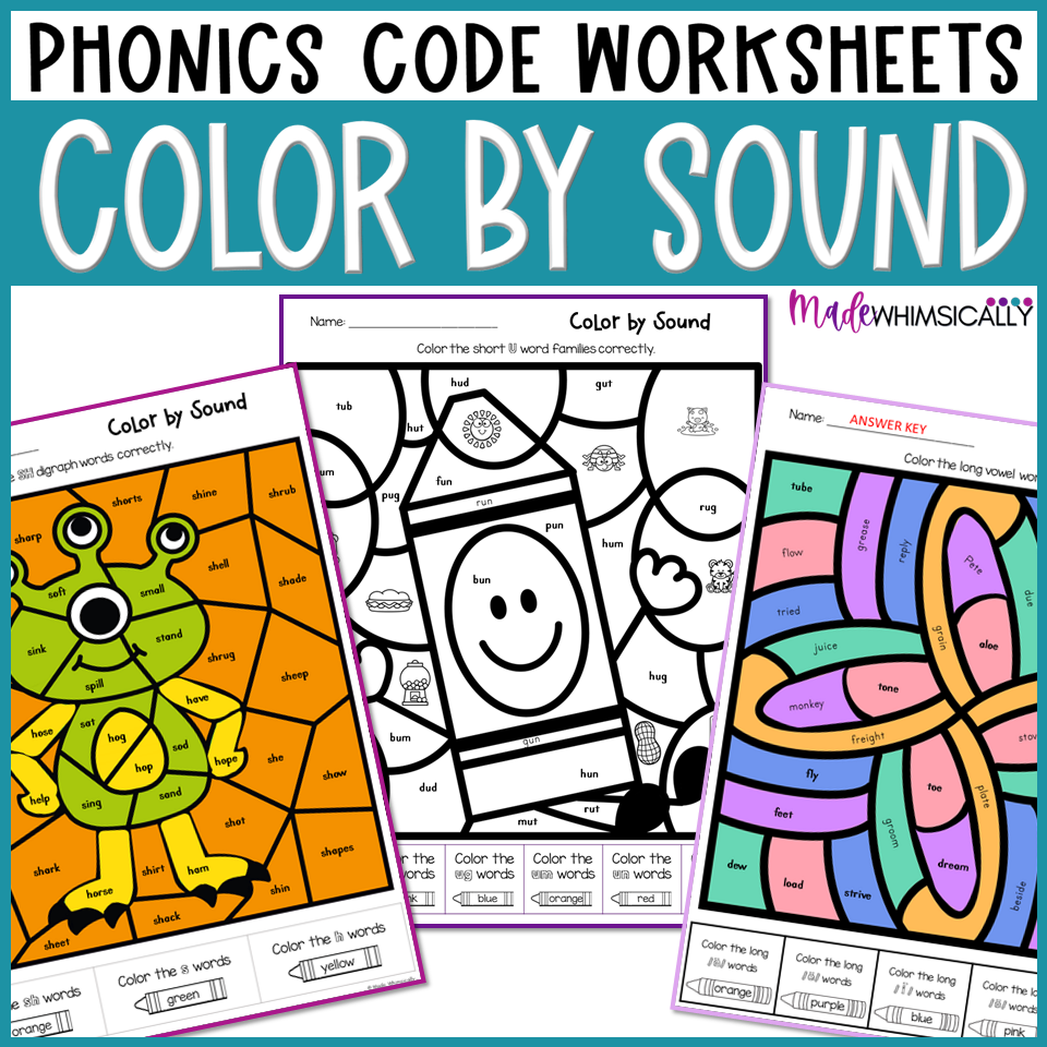 Color by sound worksheets