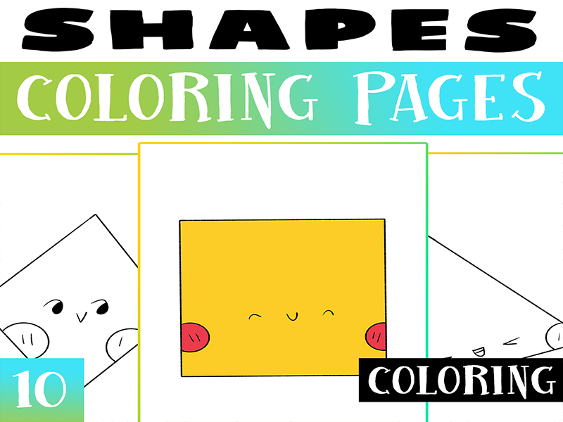 Shapes coloring pages worksheet activities shapes end of the year activity teaching resources