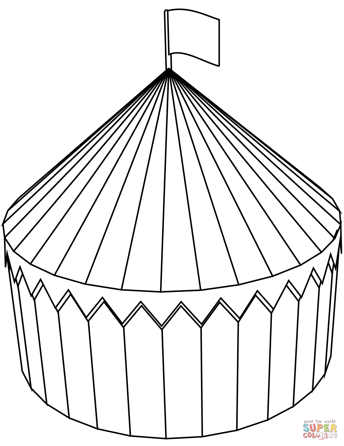 Circus tent coloring page free printable coloring pages