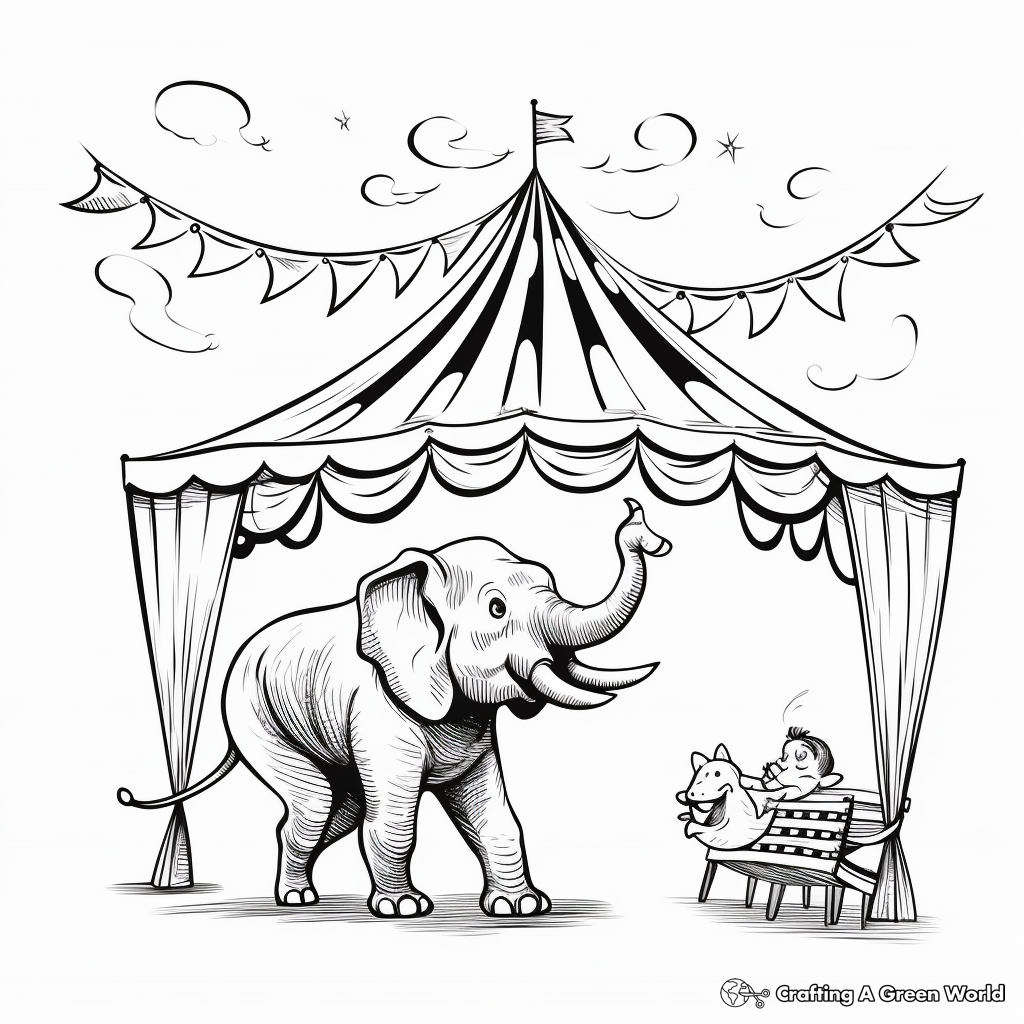 Circus animal coloring pages