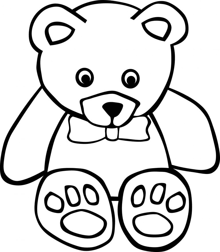 Teddy bear coloring pages printable for free download