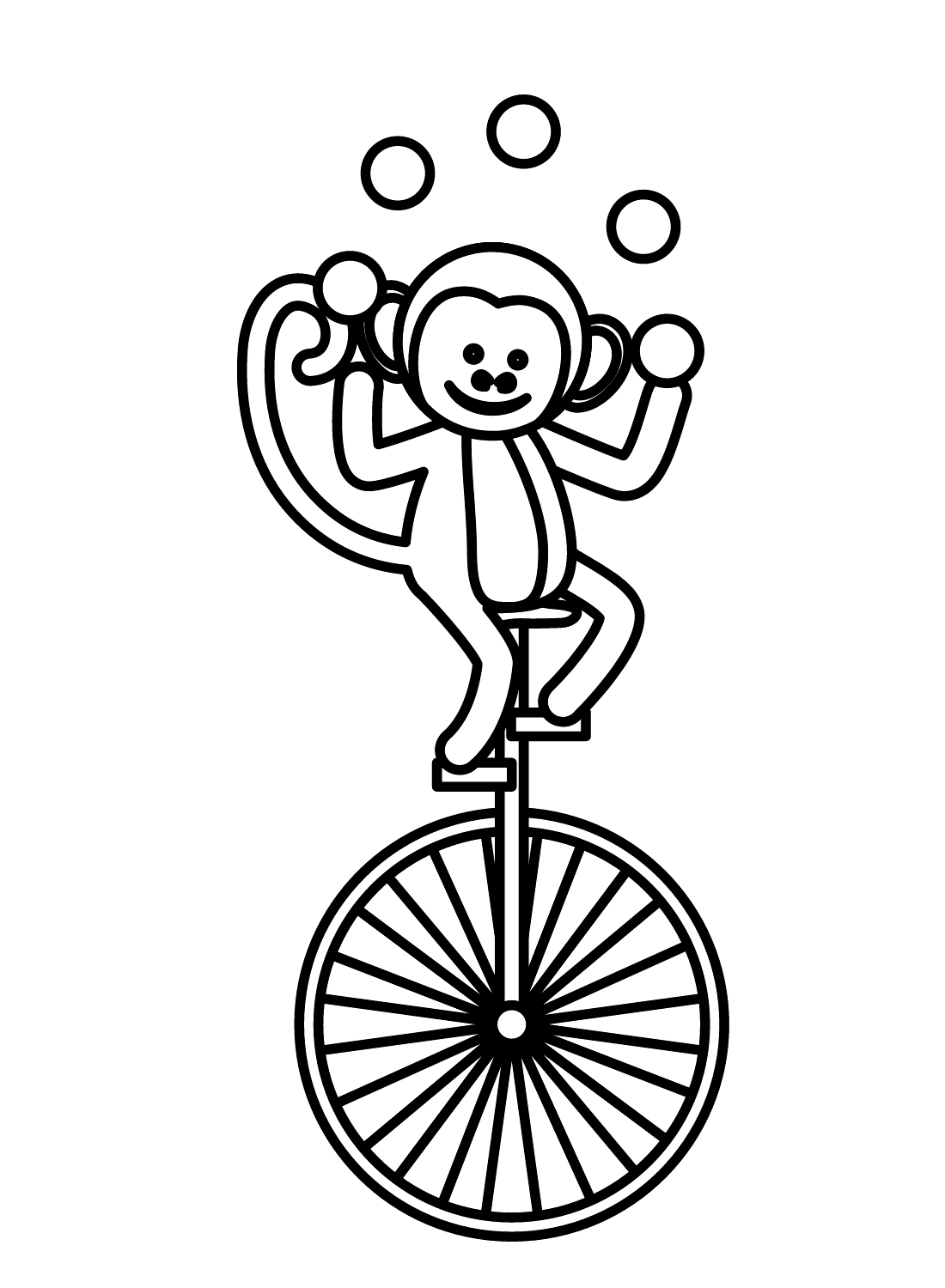 Unicycle coloring pages