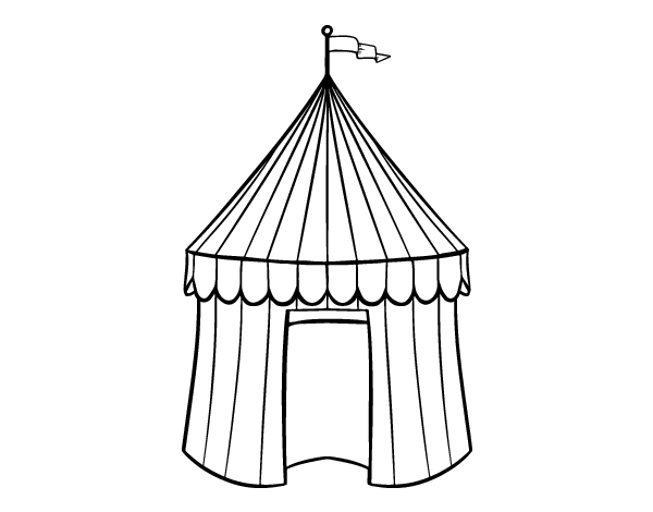 Tent coloring page