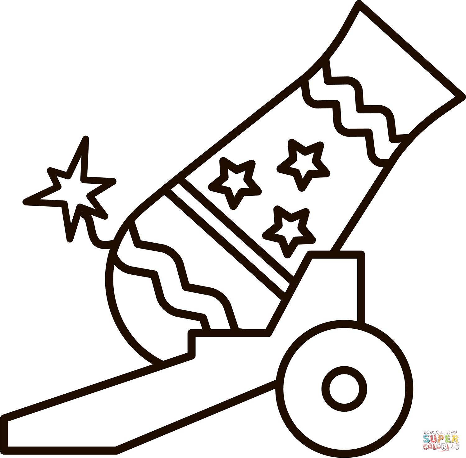 Circus cannon coloring page free printable coloring pages