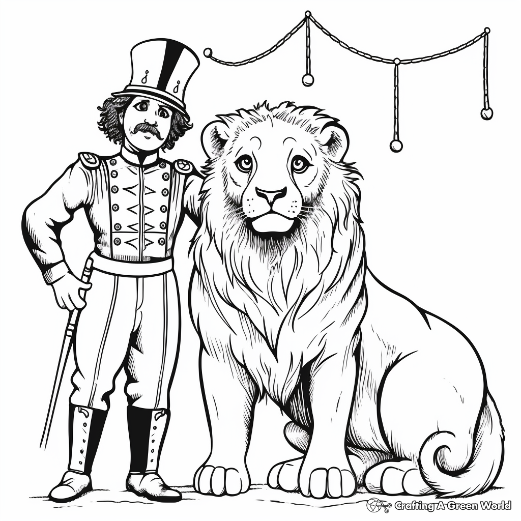 Circus animal coloring pages