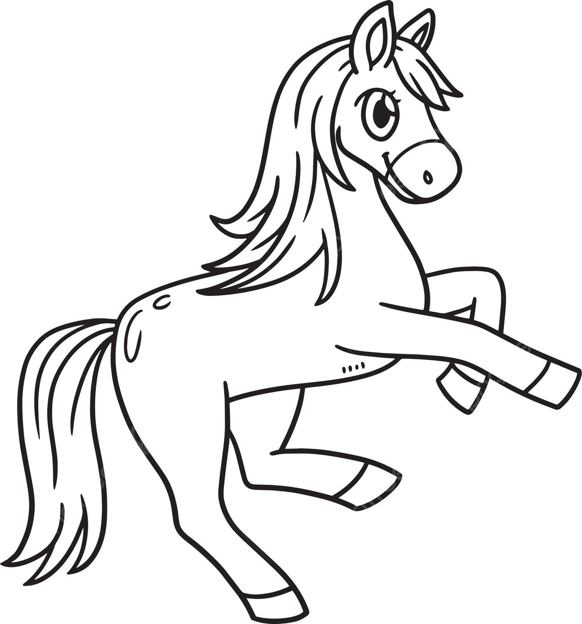 Horse animal isolated coloring page for kids colouring page color child vector colouring page color child png and vector with transparent background for free download