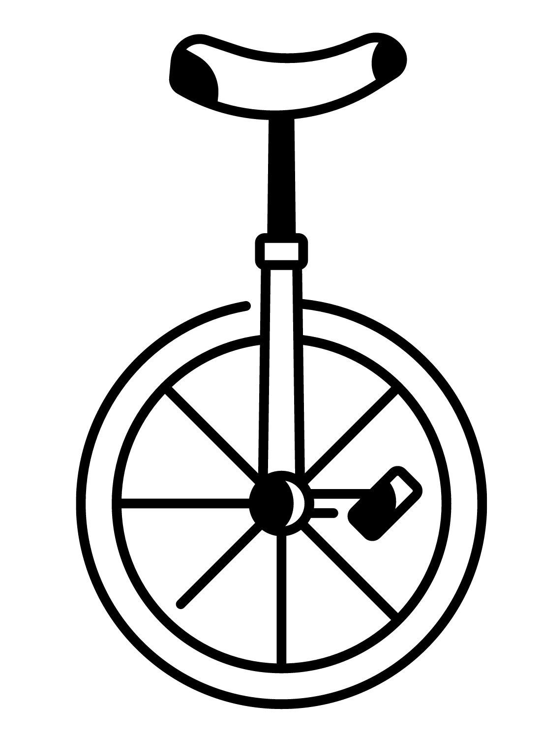 Unicycle coloring pages