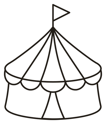 Circus tent coloring page free printable coloring pages