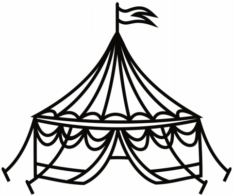 Circus tent coloring page free printable coloring pages