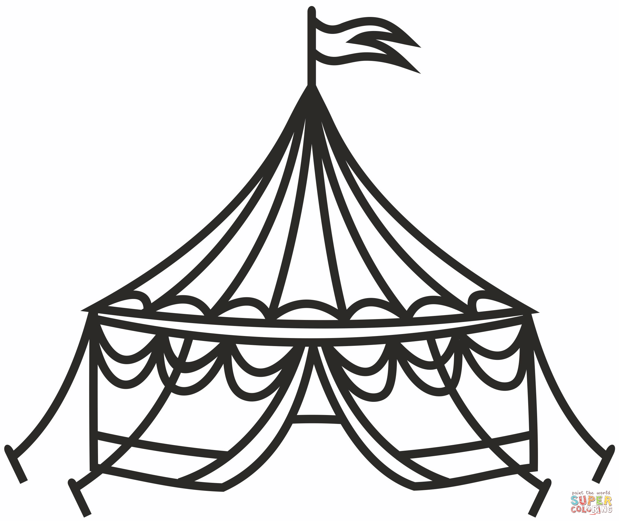 Circus tent coloring page free printable coloring pages