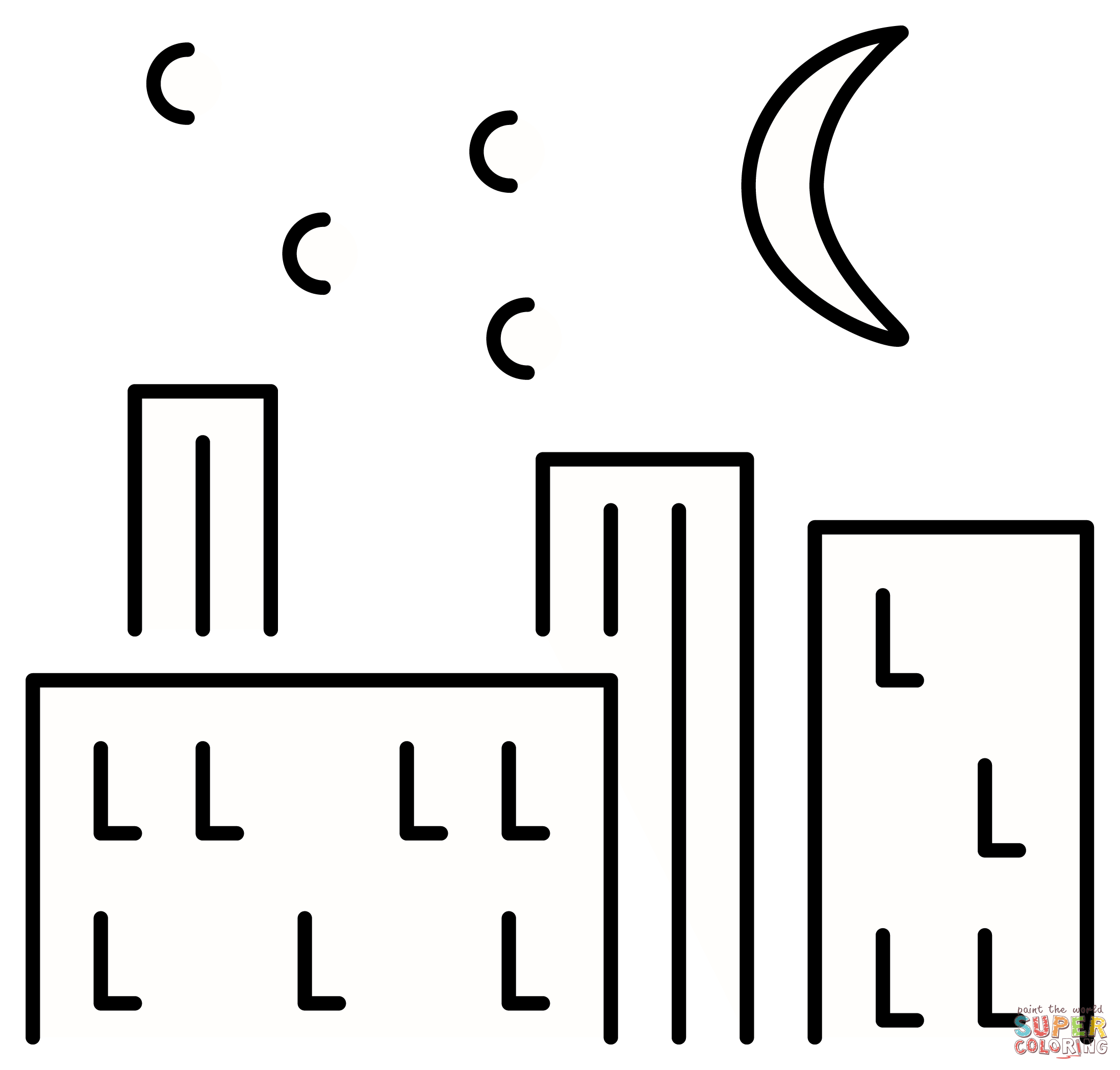 Night with stars emoji coloring page free printable coloring pages