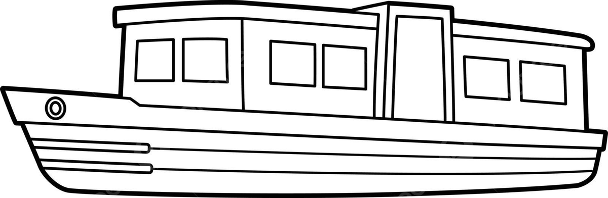 Narrow boat vehicle coloring page for kids transportation illustration cityscape vector city drawing boat drawing rat drawing png and vector with transparent background for free download