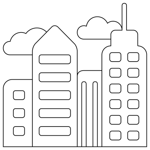 Cityscape coloring page free printable coloring pages