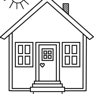 House coloring pages printable for free download