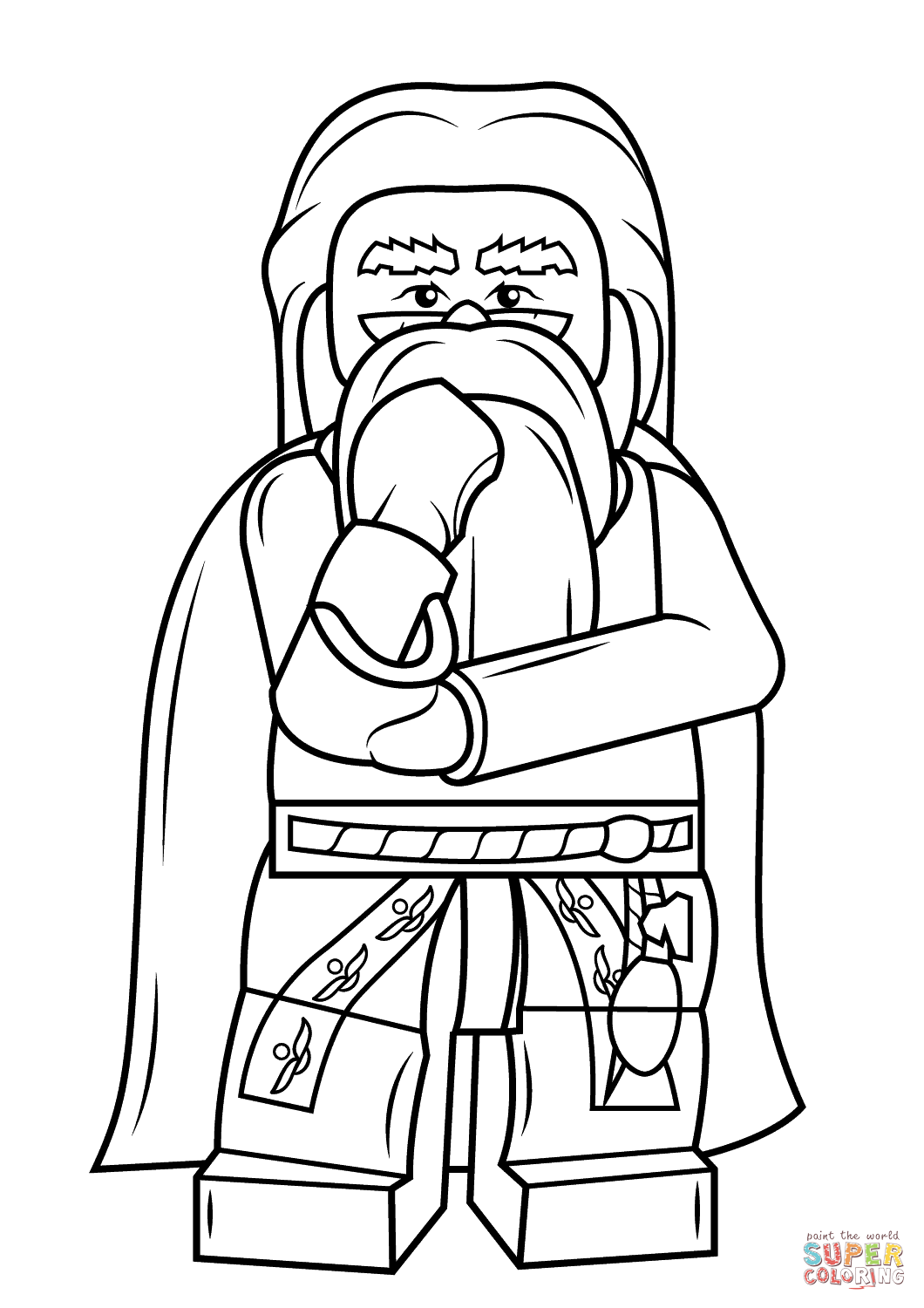 Lego albus dumbledore coloring page free printable coloring pages