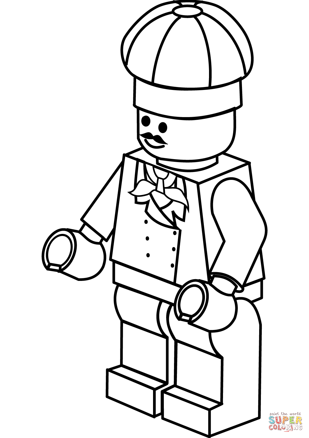 Lego chef coloring page free printable coloring pages