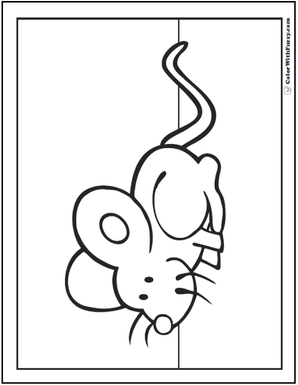 Mouse coloring pages to print and customize for kids