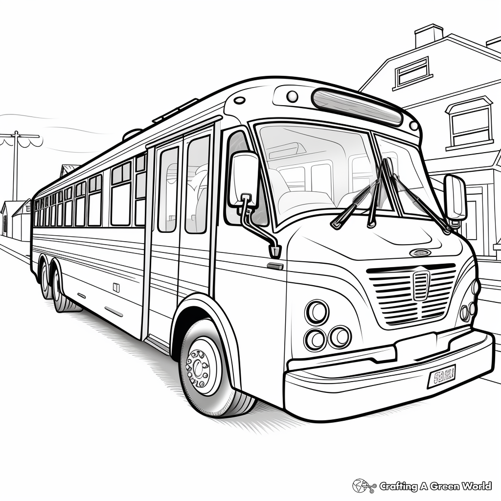 Bus coloring pages