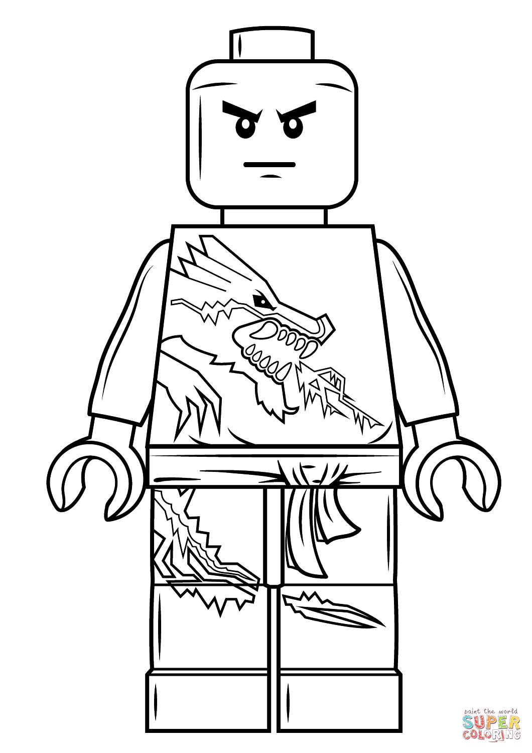 Lego ninjago zane coloring page free printable coloring pages