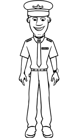 Civil aviation pilot coloring page free printable coloring pages