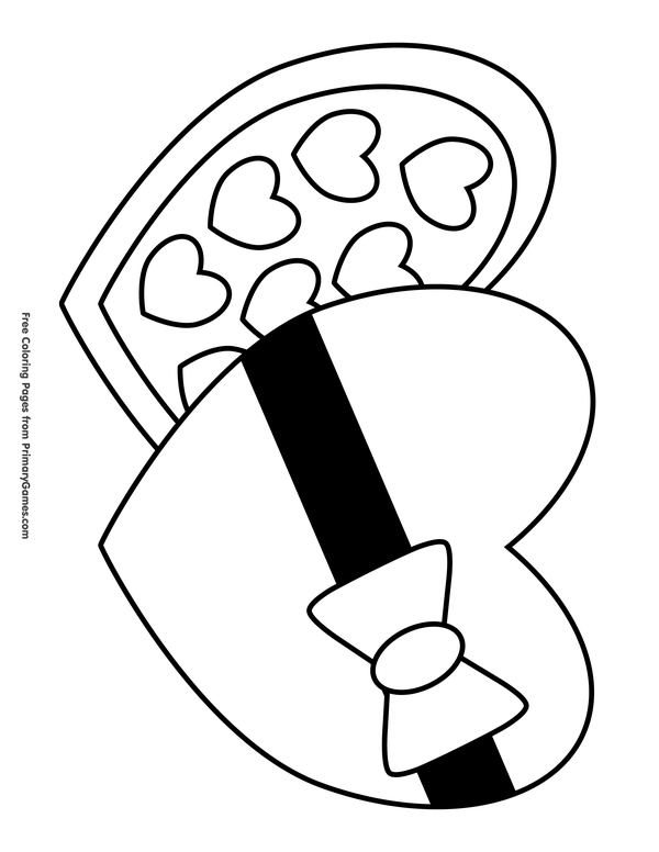 Chocolate covered hearts coloring page â free printable ebook heart coloring pages valentines day coloring page love coloring pages