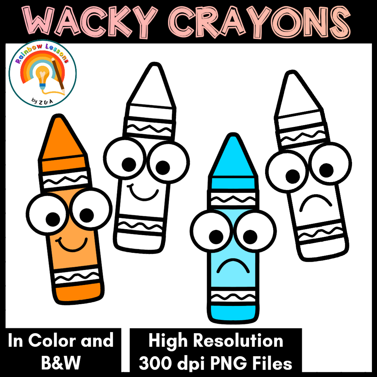 Crayons faces clip art crayons emotions cliparts wacky crayons cliparts